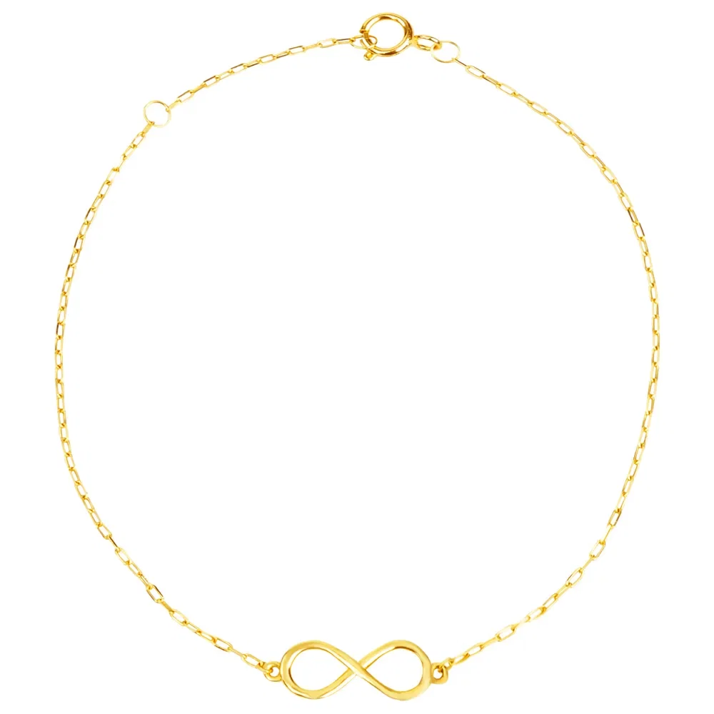 Pulseira Teen Infinito em Ouro Amarelo 18k