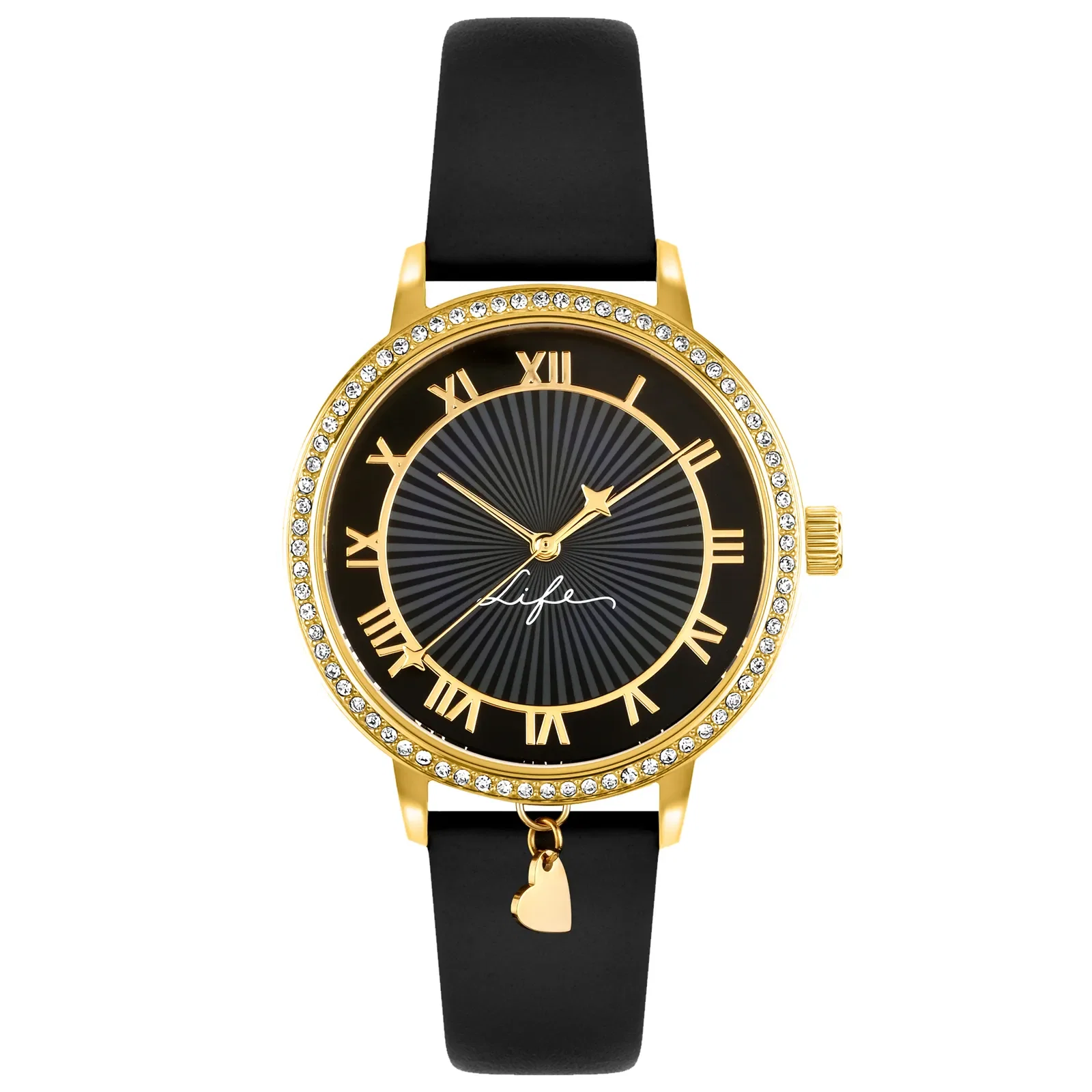 Relógio Life Lovely Feminino em Couro Preto — imagem 1