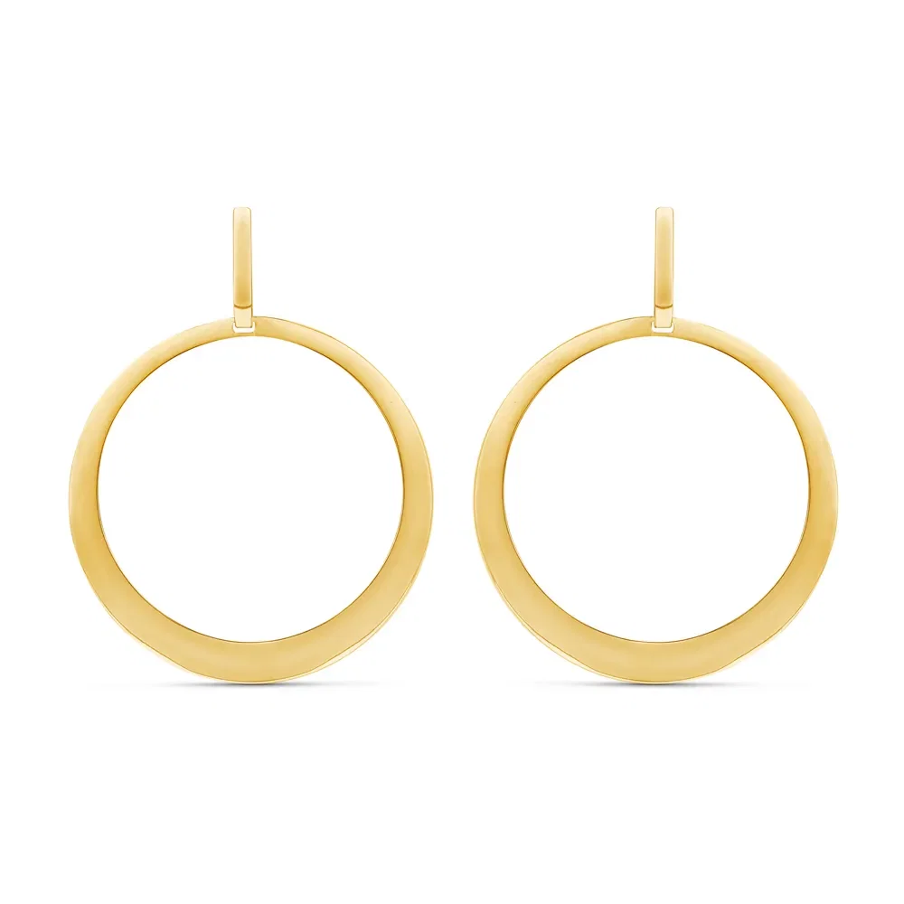 Brinco Pop Círculo em Ouro Amarelo 18k