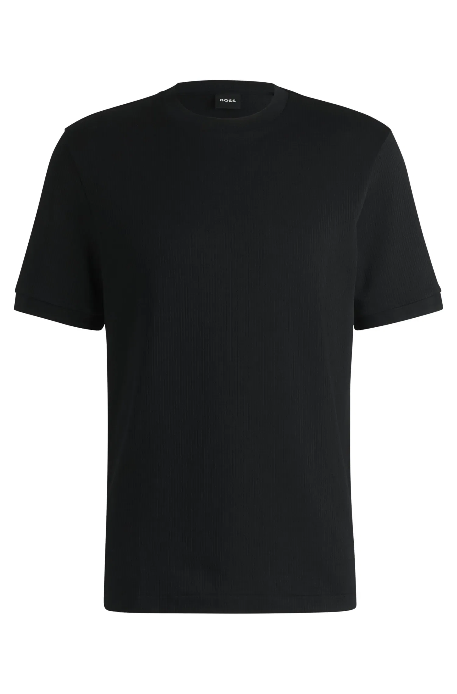 Camiseta Regular Fit Em Tecido Seersucker De Mistura De Algodão — imagem 1
