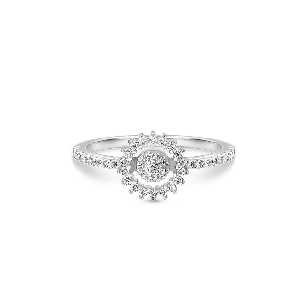 Anel Spot em Ouro Branco 18k com Diamantes — imagem 1