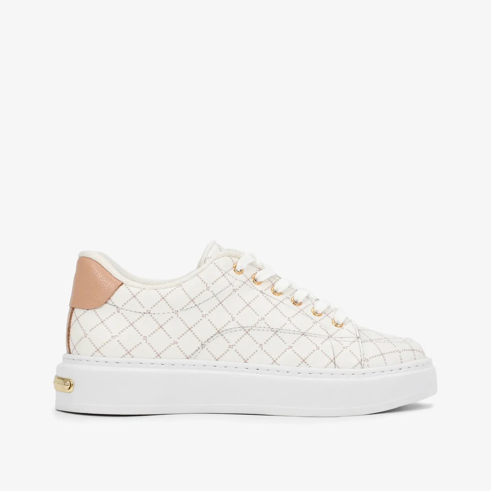 Tênis Nude Off White Couro Monograma Jb