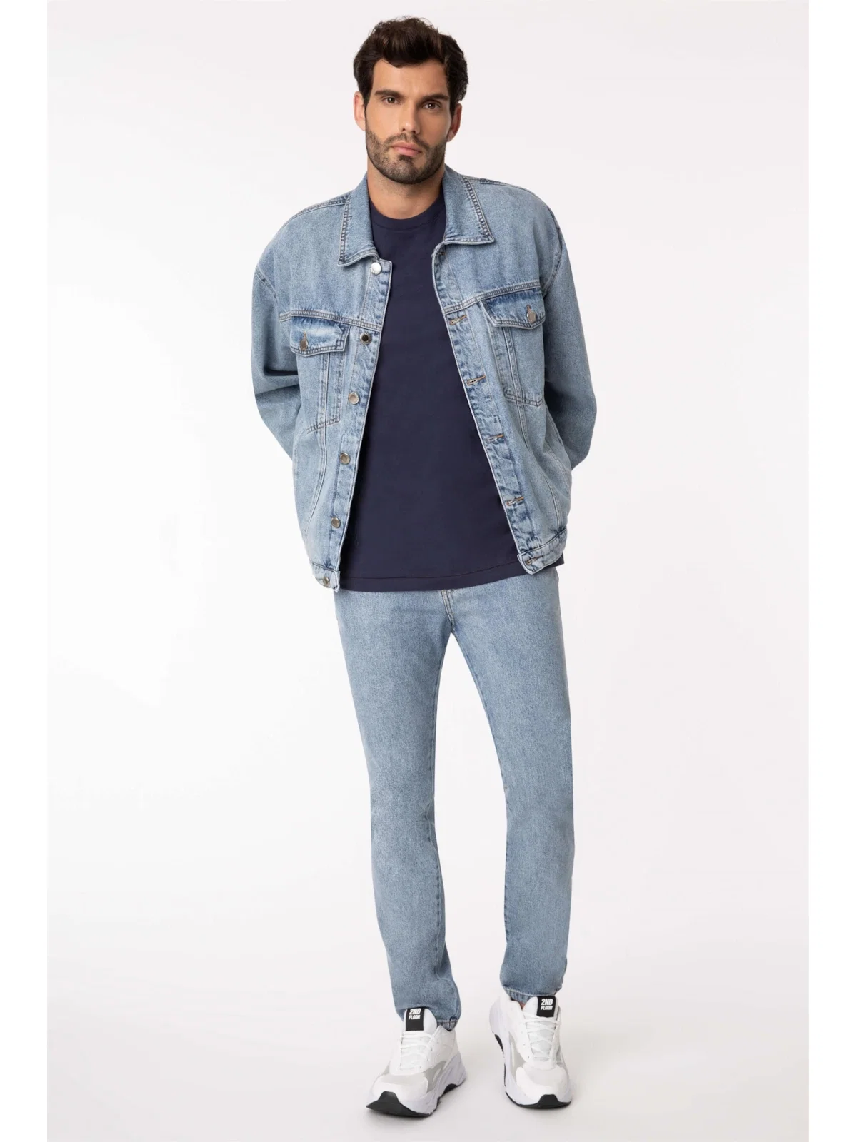 Calça Jeans Slim Vintage S47-Lav.Vintage C/ Sed — imagem 1
