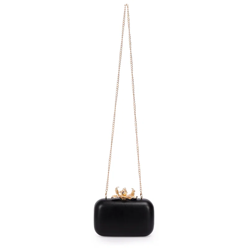 Clutch Media Com Fecho Metal Flor