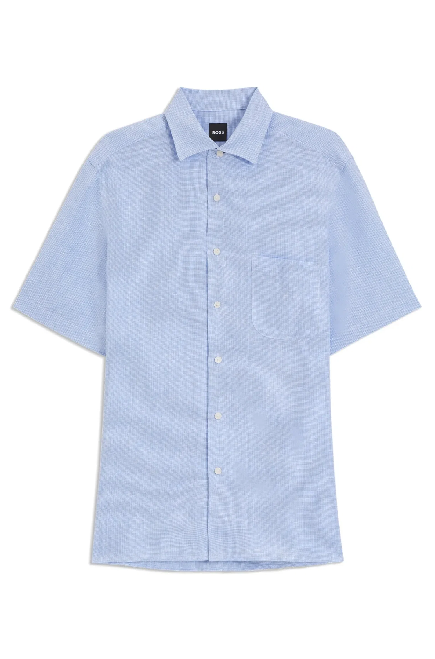 Camisa Regular Fit BOSS BY BECKHAM Em Linho
