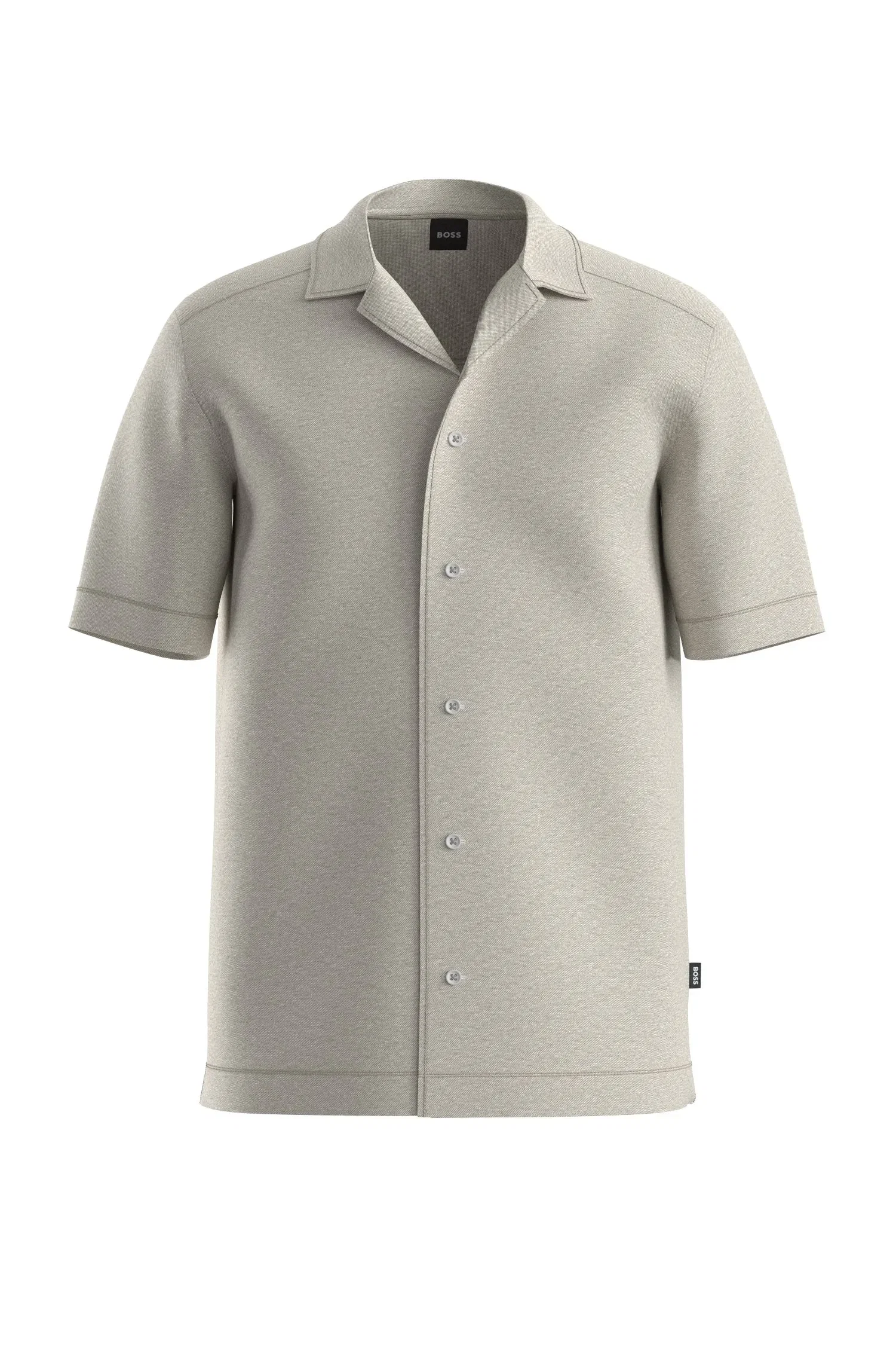 Camisa Regular Fit Em Algodão E Linho