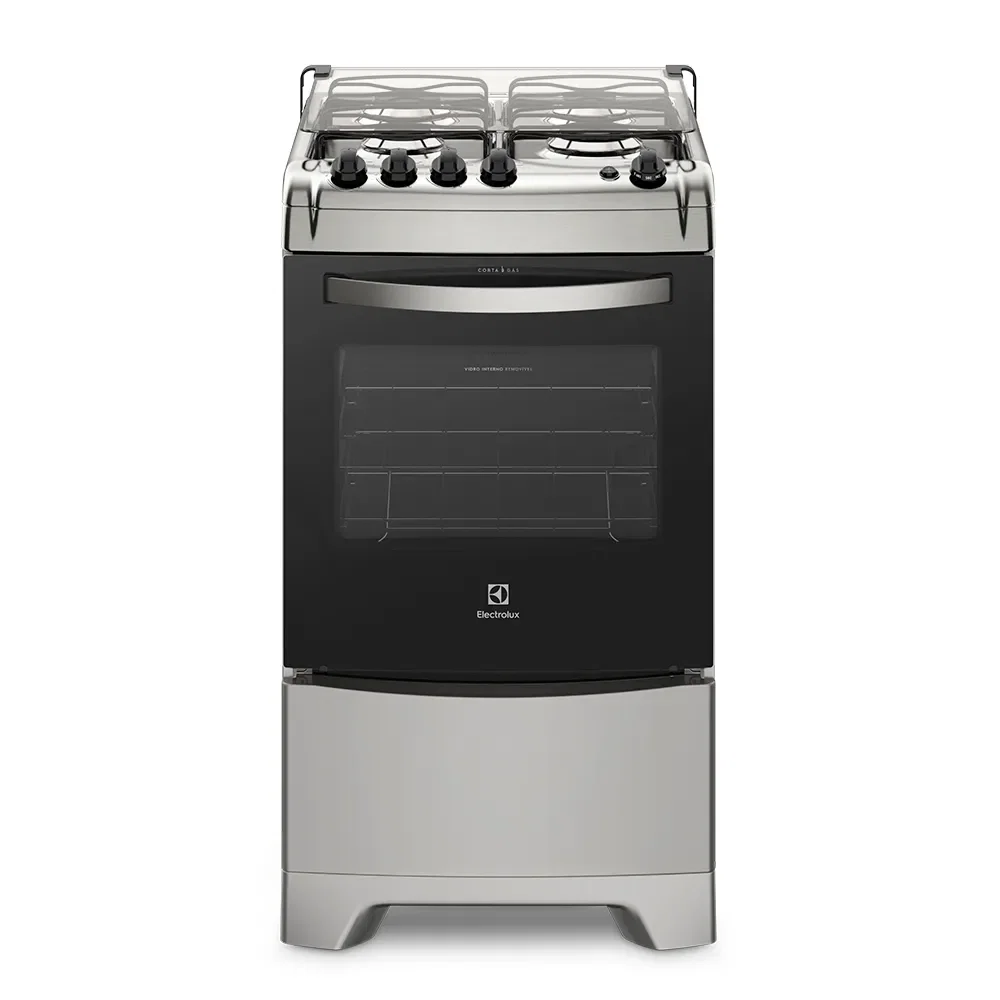 Fogão 4 Bocas Electrolux Prata com Vidro Interno Removível (52LXS) — imagem 1