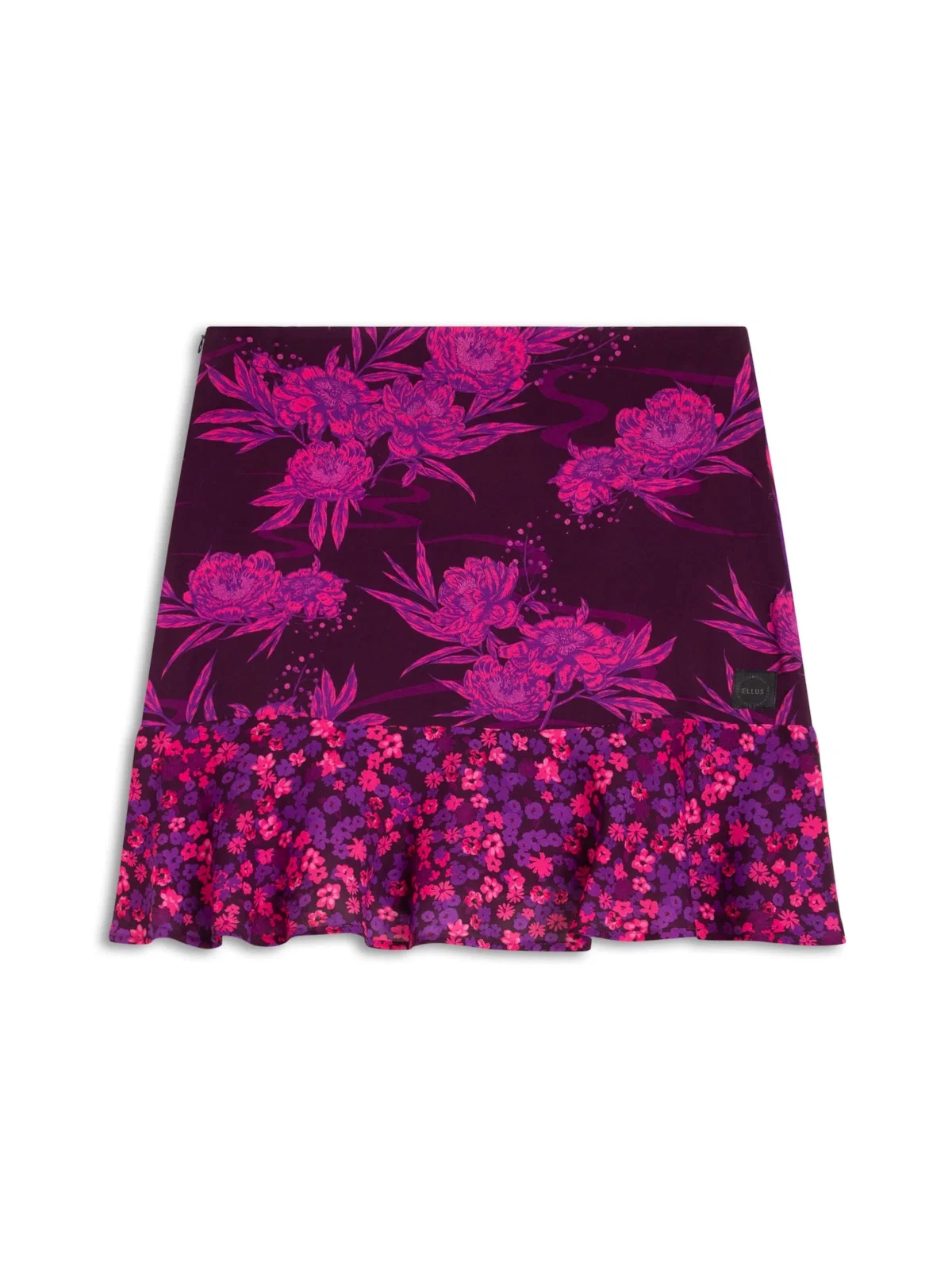 Saia Peony Mix Ruffle Evase Pink — imagem 1