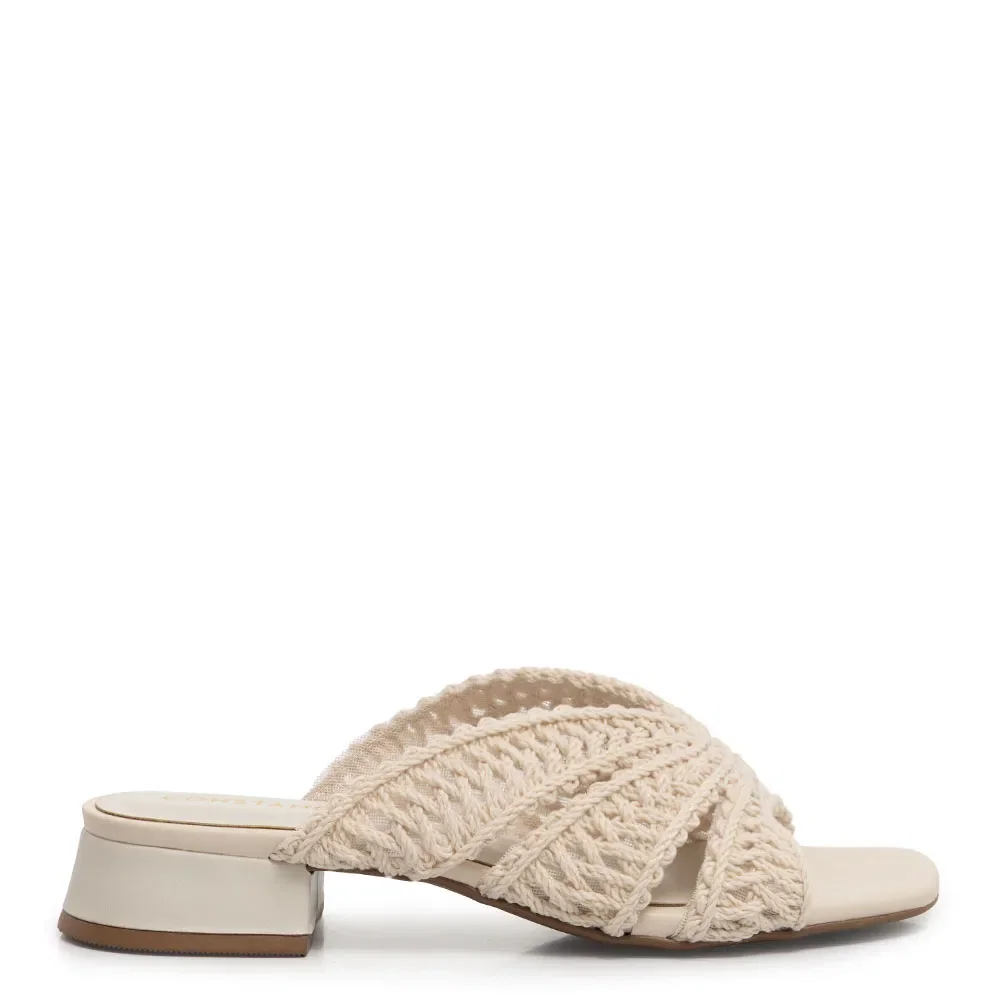 Tamanco Off White Tramado — imagem 1