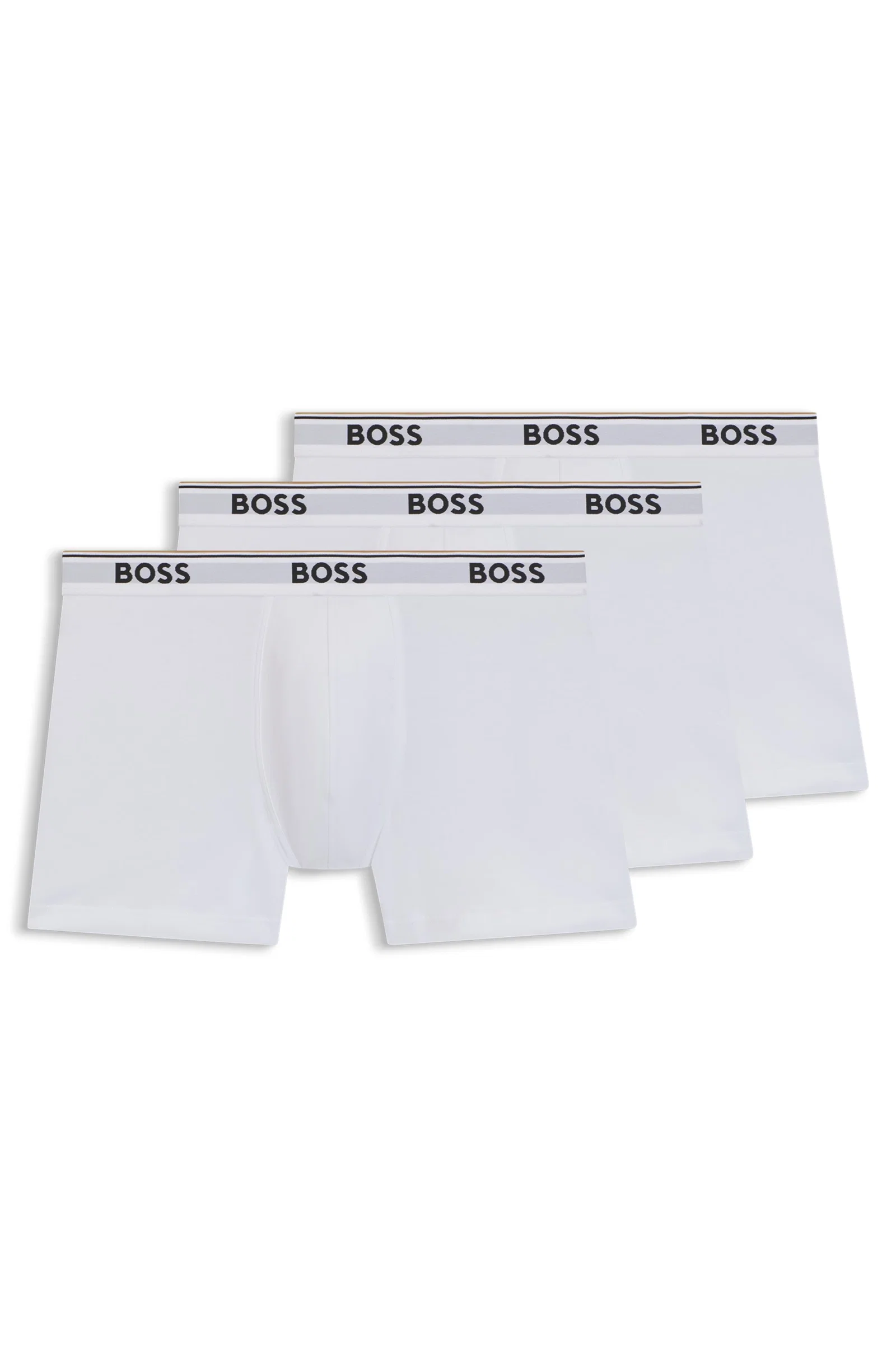 Conjunto De Três Boxers Em Algodão Stretch Com Logotipos