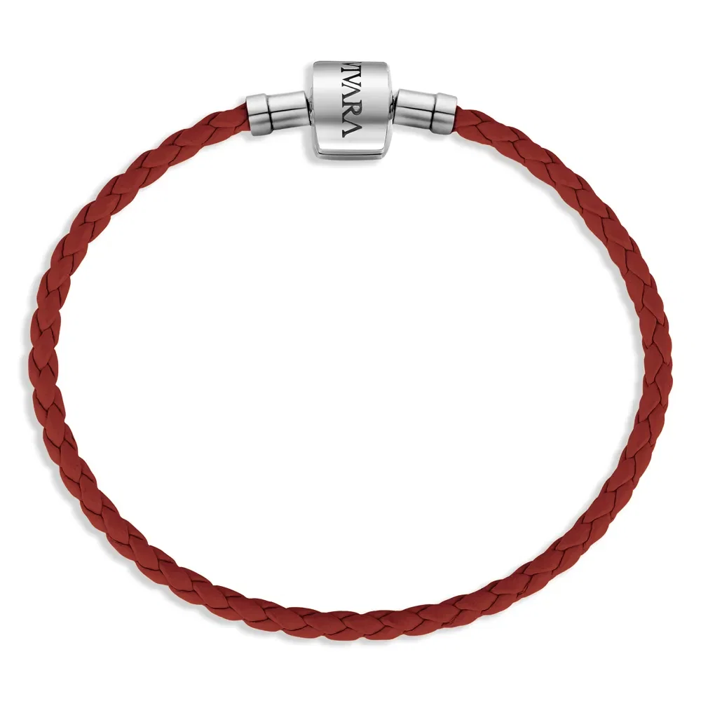 Pulseira Life Couro Vermelha