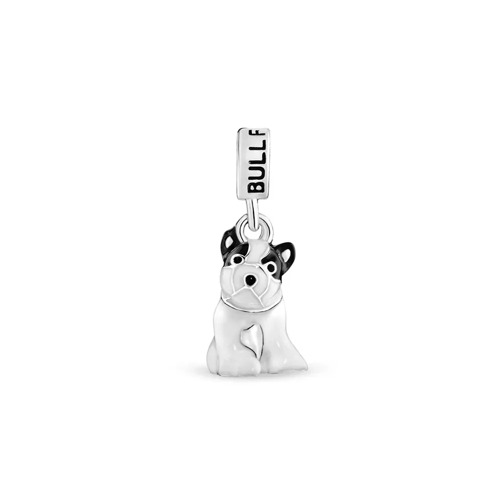 Pingente Life Animal Bulldog II em Prata 925 com Esmalte — imagem 1