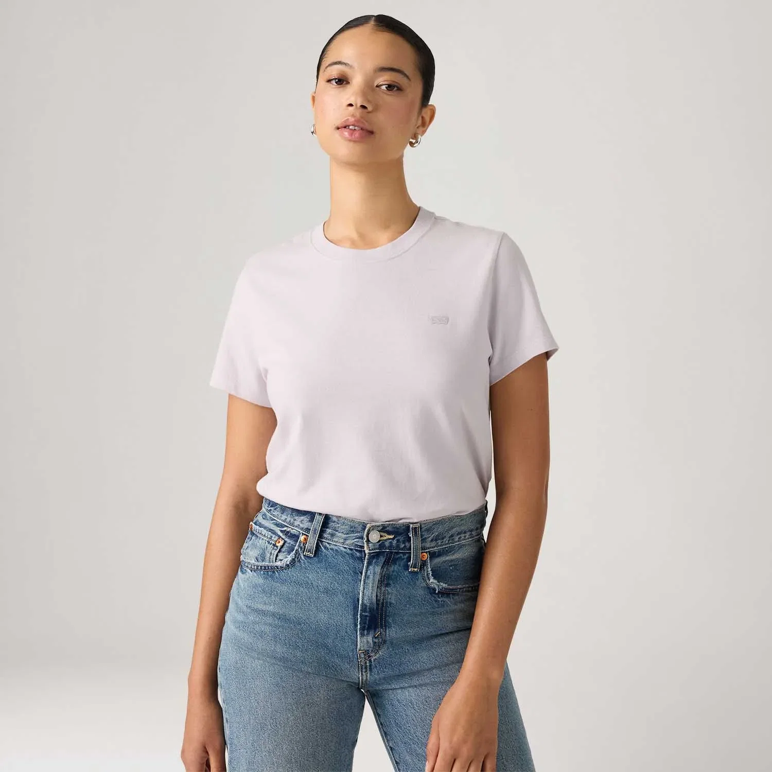 Camiseta Levi's® Favorite Cotton Lilás Manga Curta — imagem 1