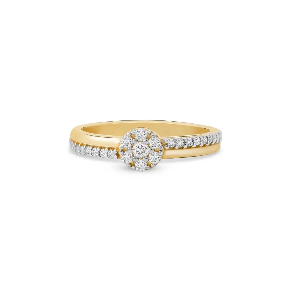Anel Pavê em Ouro Amarelo 18k com Diamantes — imagem 1