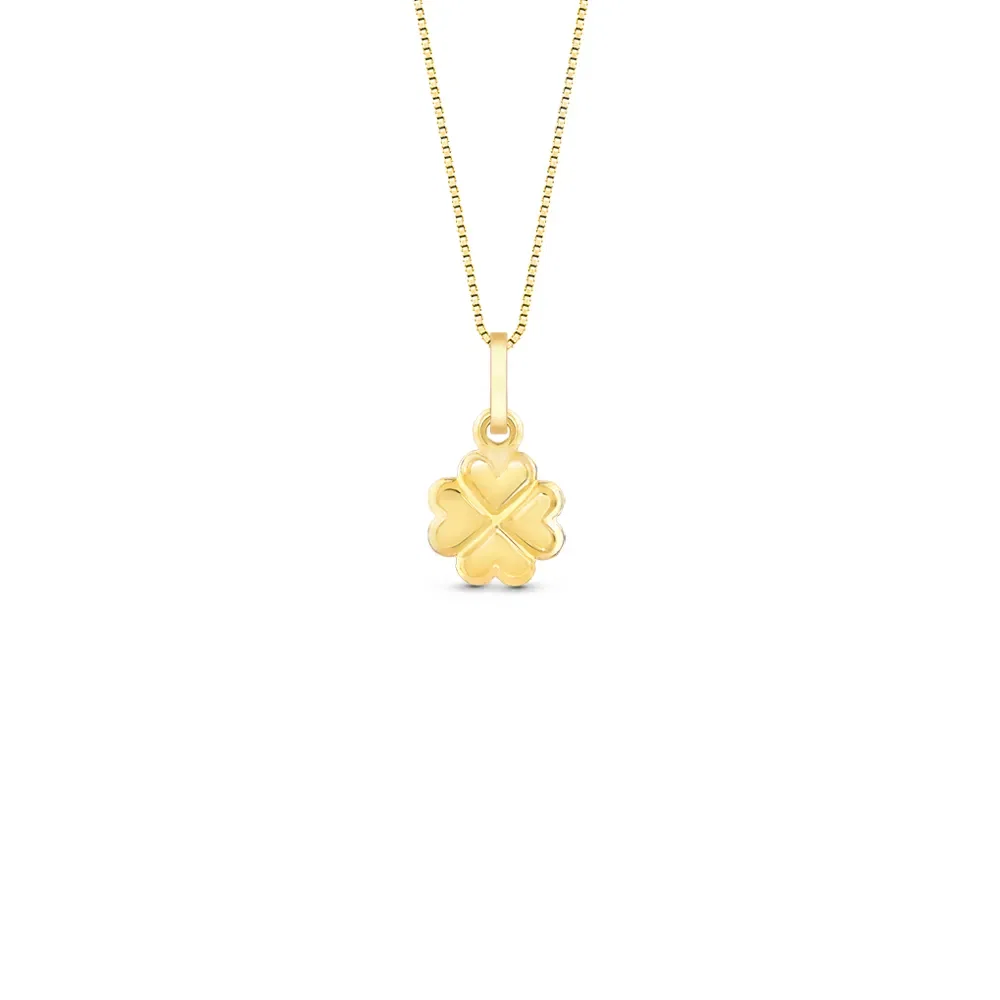 Pingente Icones Trevo da Sorte em Ouro Amarelo 18k, 13mm — imagem 1