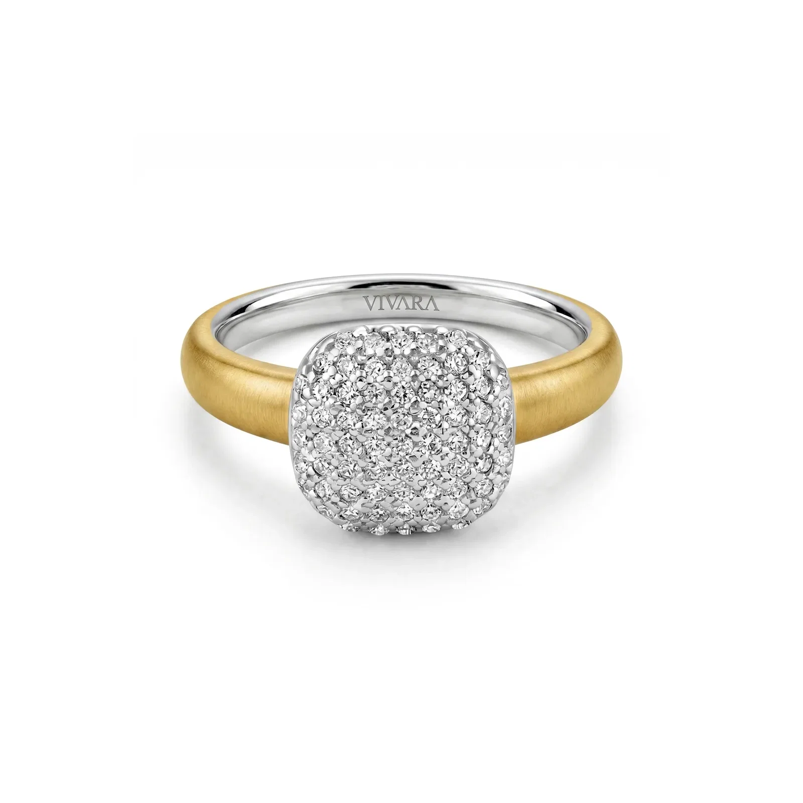 Anel Capri em Prata 925 e Ouro Amarelo 18k com Diamantes 0,31 ct