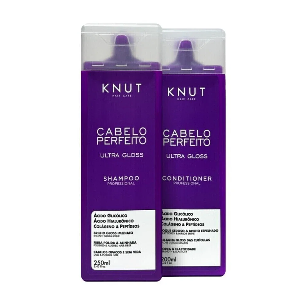 Kit Knut Cabelo Perfeito Ultra Gloss Shampoo 250ml + Condicionador 200ml