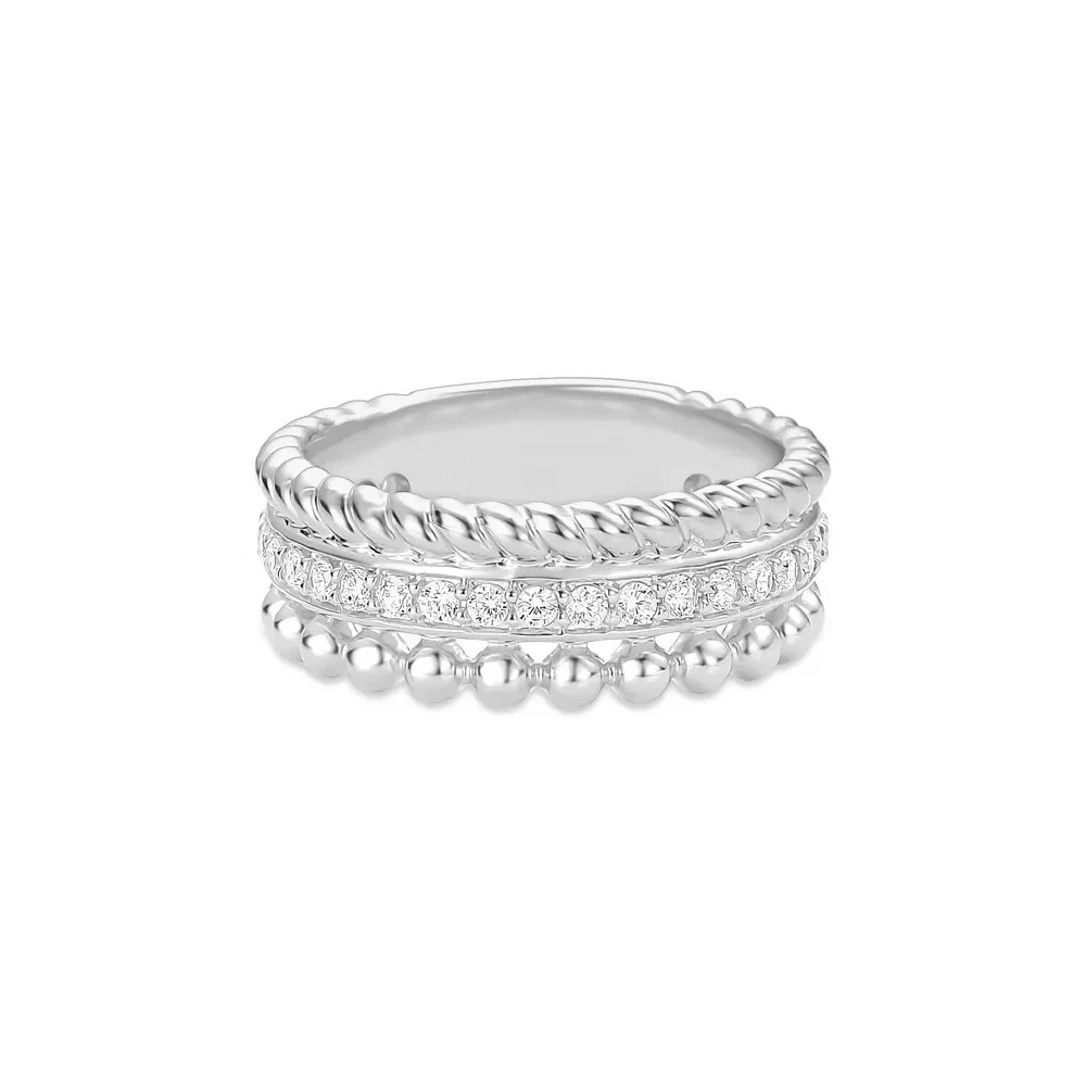 Anel Life Maxi em Prata 925 Cravejado — imagem 1