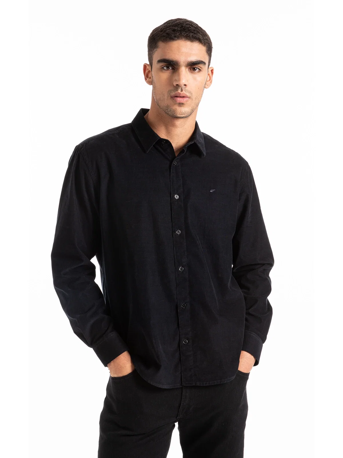 Velvet Ribbed Classic Xangai Dark Navy — imagem 1