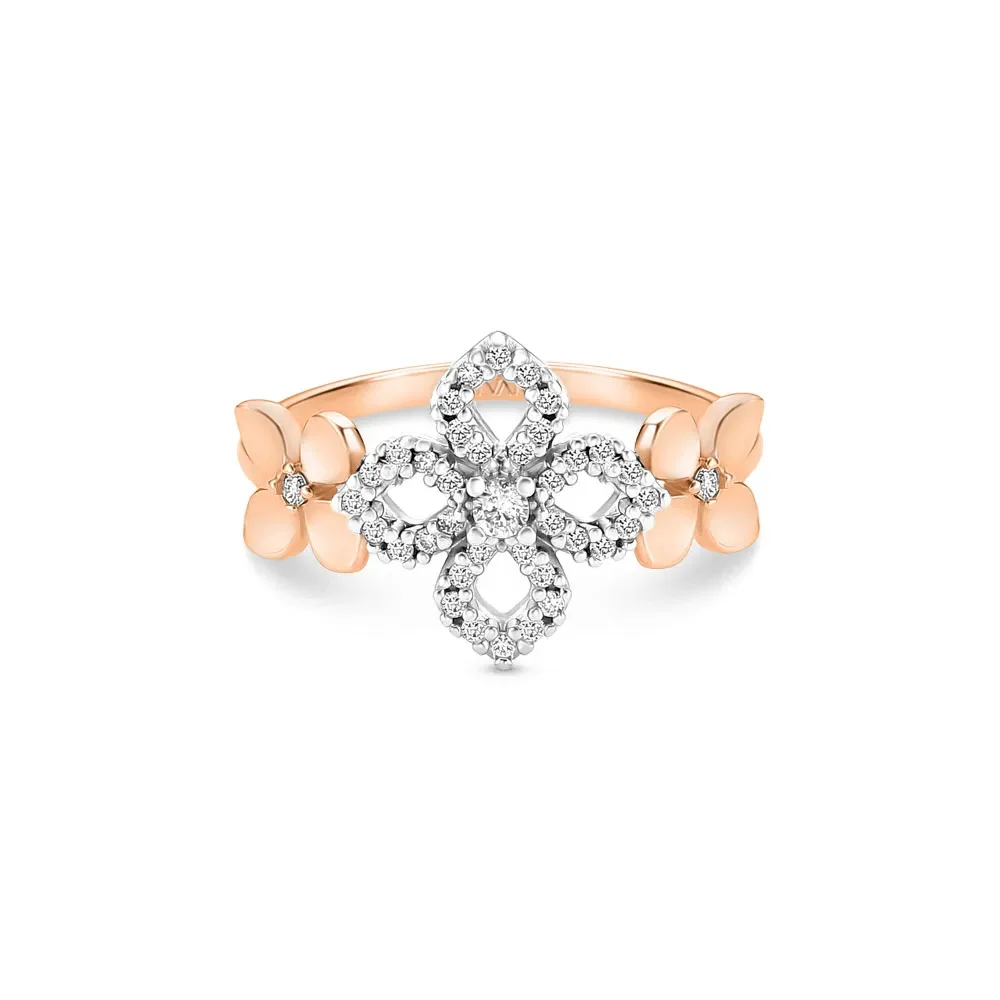 Anel Giardino em Ouro Rosé e Ouro Branco 18k com Diamantes — imagem 1