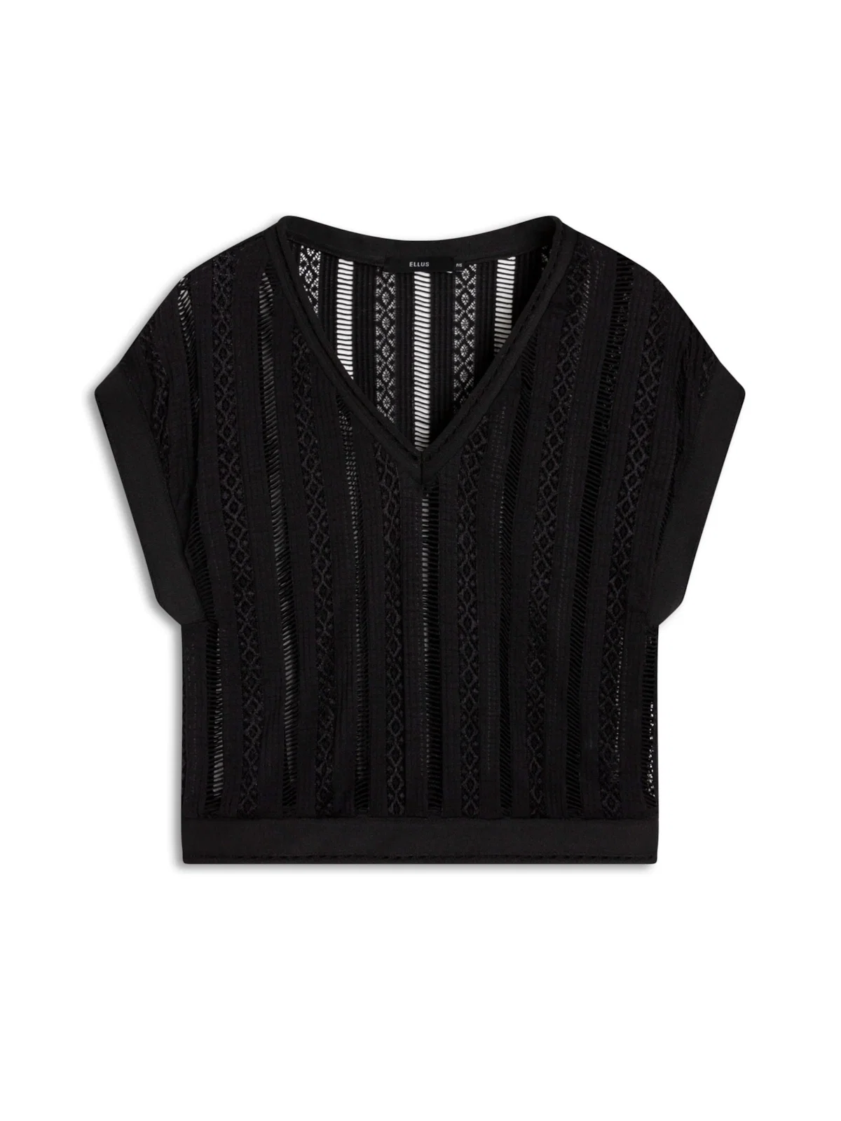 Blusa Renda Cuff Preto