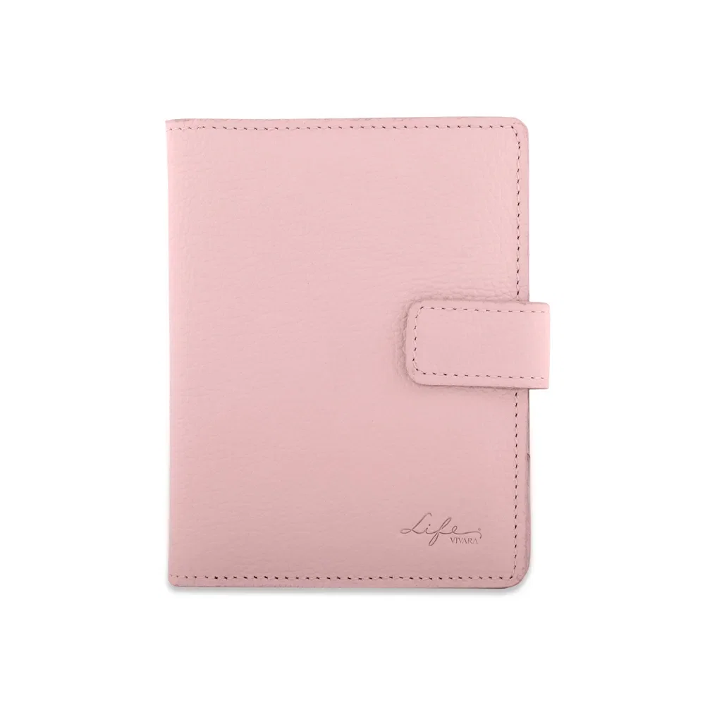 Porta Passaporte Life em Couro Rosa e Lilás — imagem 1