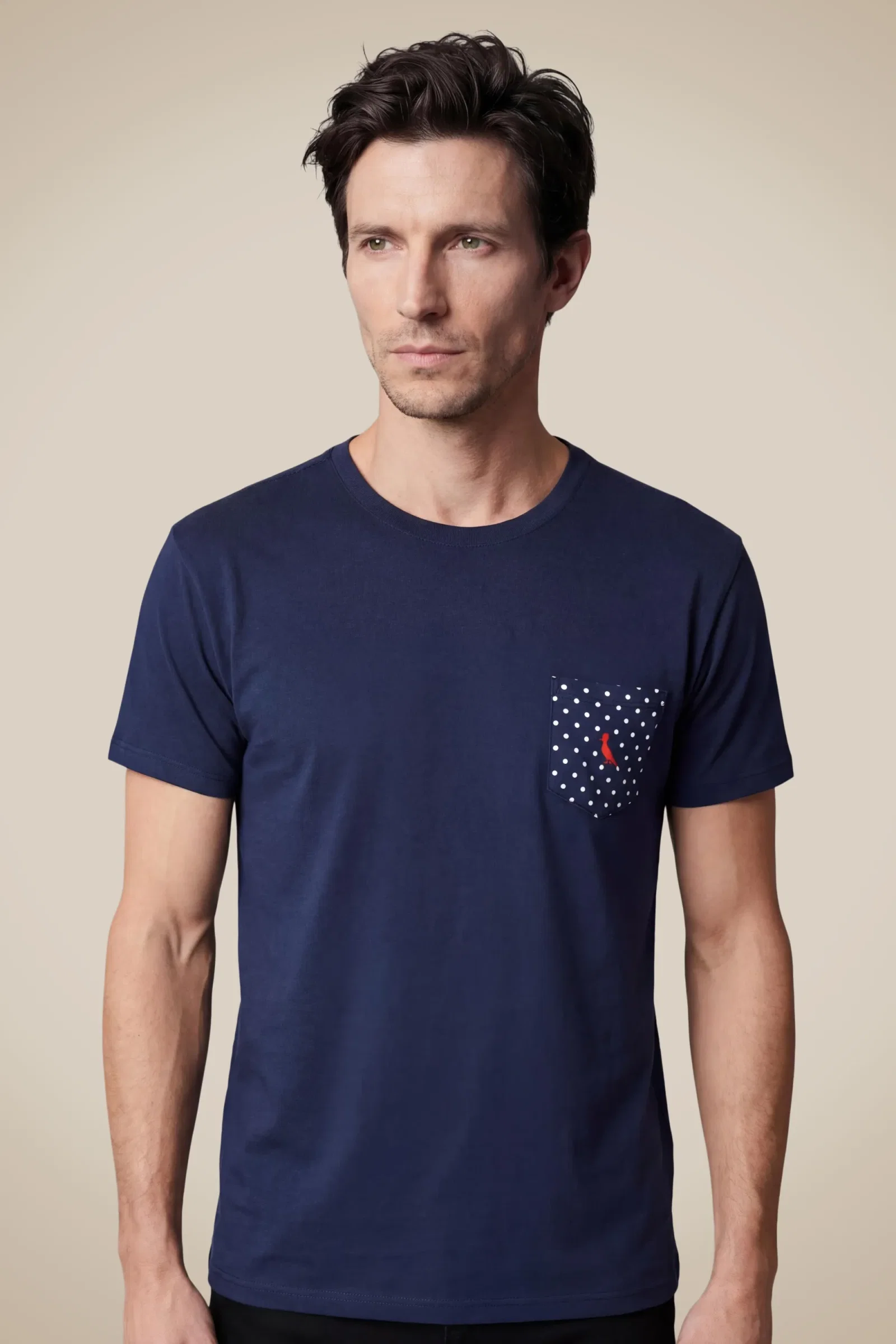 Camiseta Bolso Poá Marinho — imagem 1