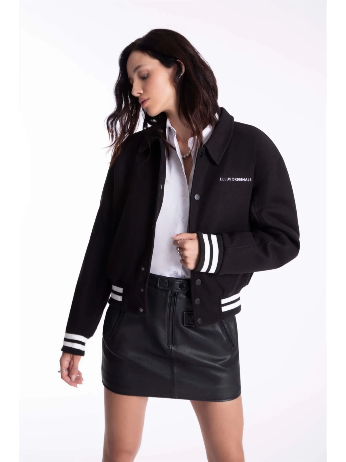 Jaqueta Golf Wool Like Contrast Preto — imagem 1