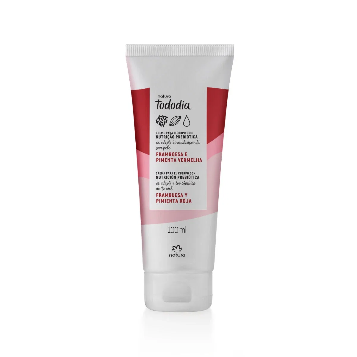 Creme Desodorante Nutritivo para o Corpo Tododia Framboesa e Pimenta Vermelha 100 ml