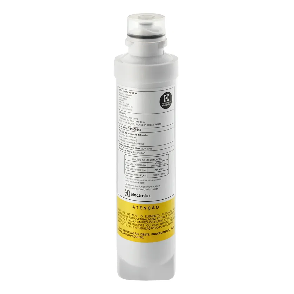 Filtro / Refil Original de Água para Purificador Electrolux PE11B/PE11X/PC41B/PC41X/PH41B/PH41X