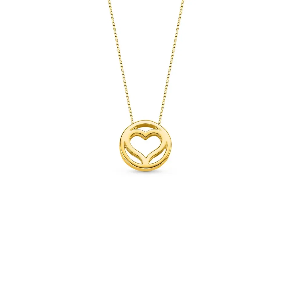 Separador Mama Coração em Ouro Amarelo 18k