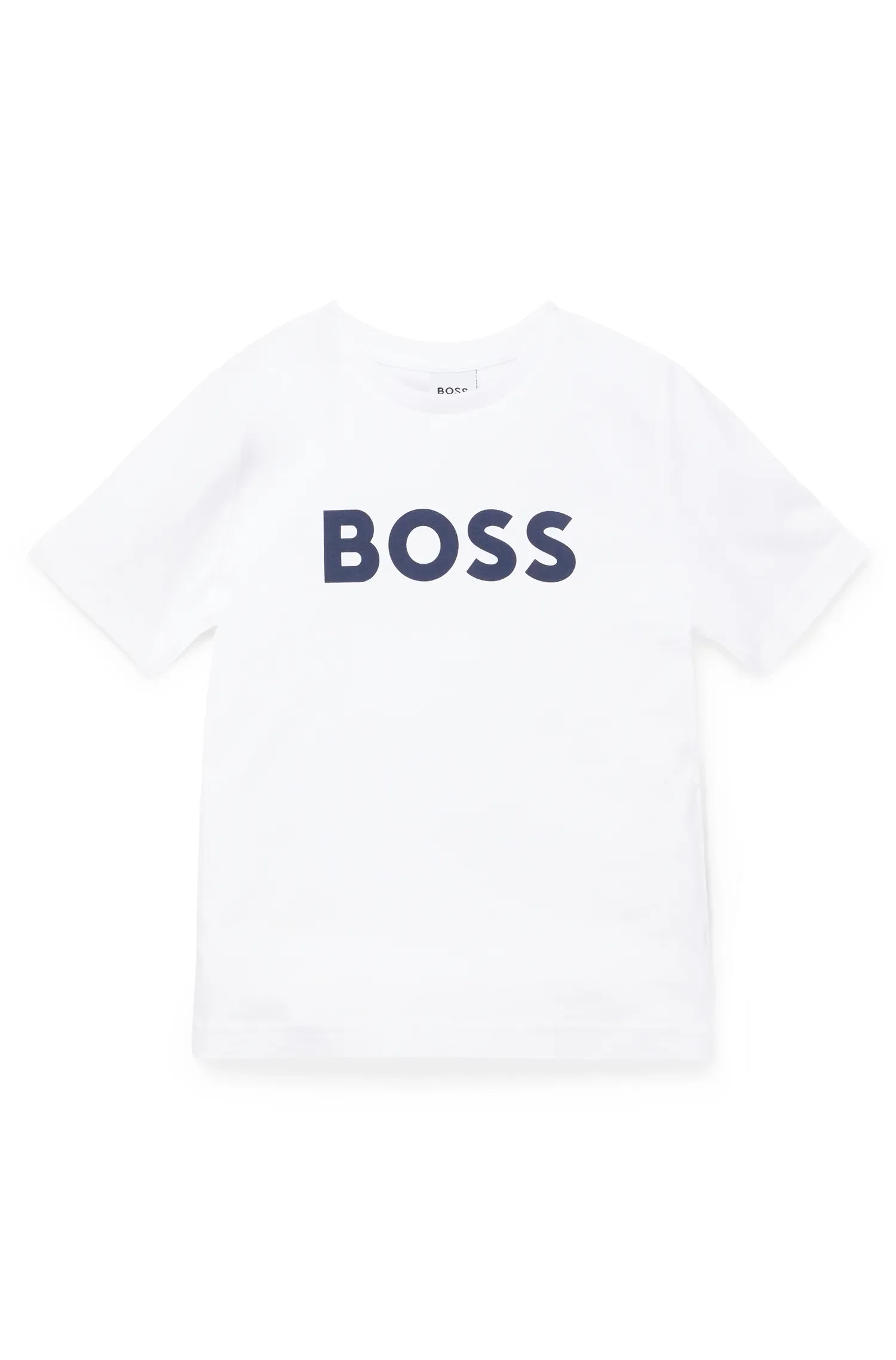 Camiseta Infantil Em Malha De Algodão Com Logo Em Contraste — imagem 1