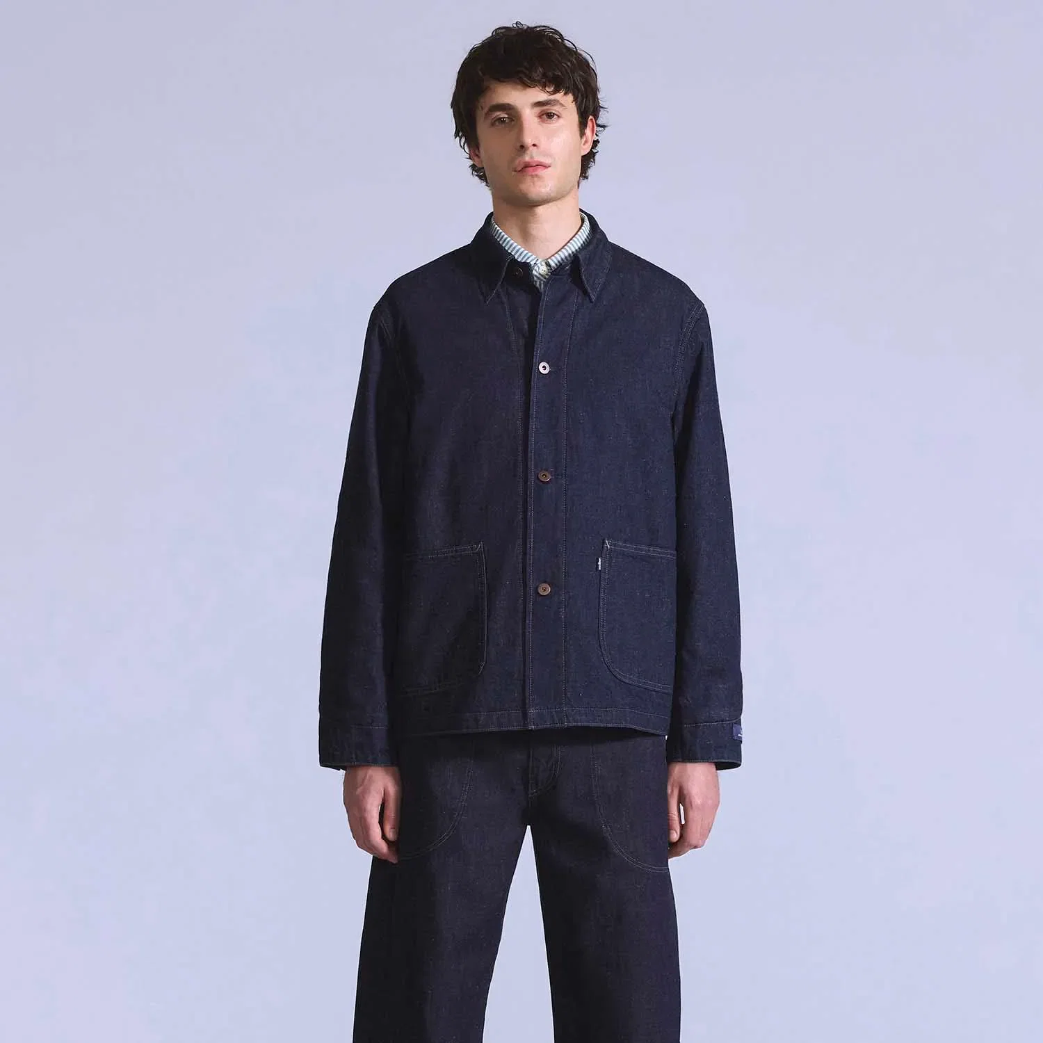 Casaco Jeans Levi's® Blue Tab Naval Sack Coat Lavagem Escura — imagem 1
