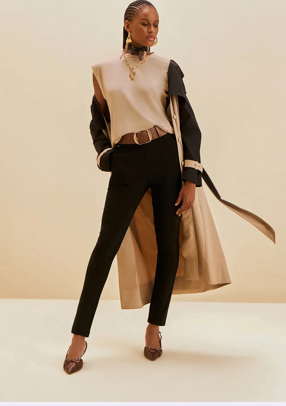 Calça Morena Rosa Skinny Alta Preto — imagem 1