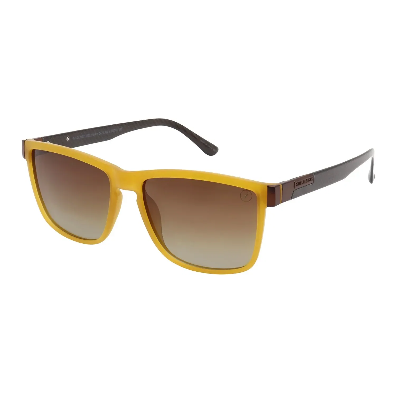 Óculos de Sol Masculino Chilli Beans Quadrado Polarizado Degradê Marrom — imagem 1