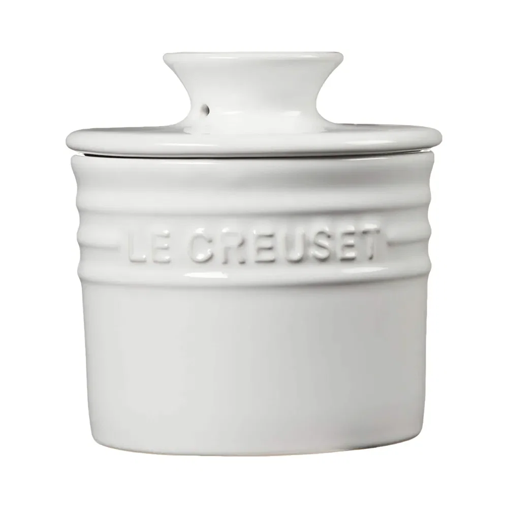 Manteigueira Francesa em Cerâmica 11,4cm Le Creuset Branca — imagem 1