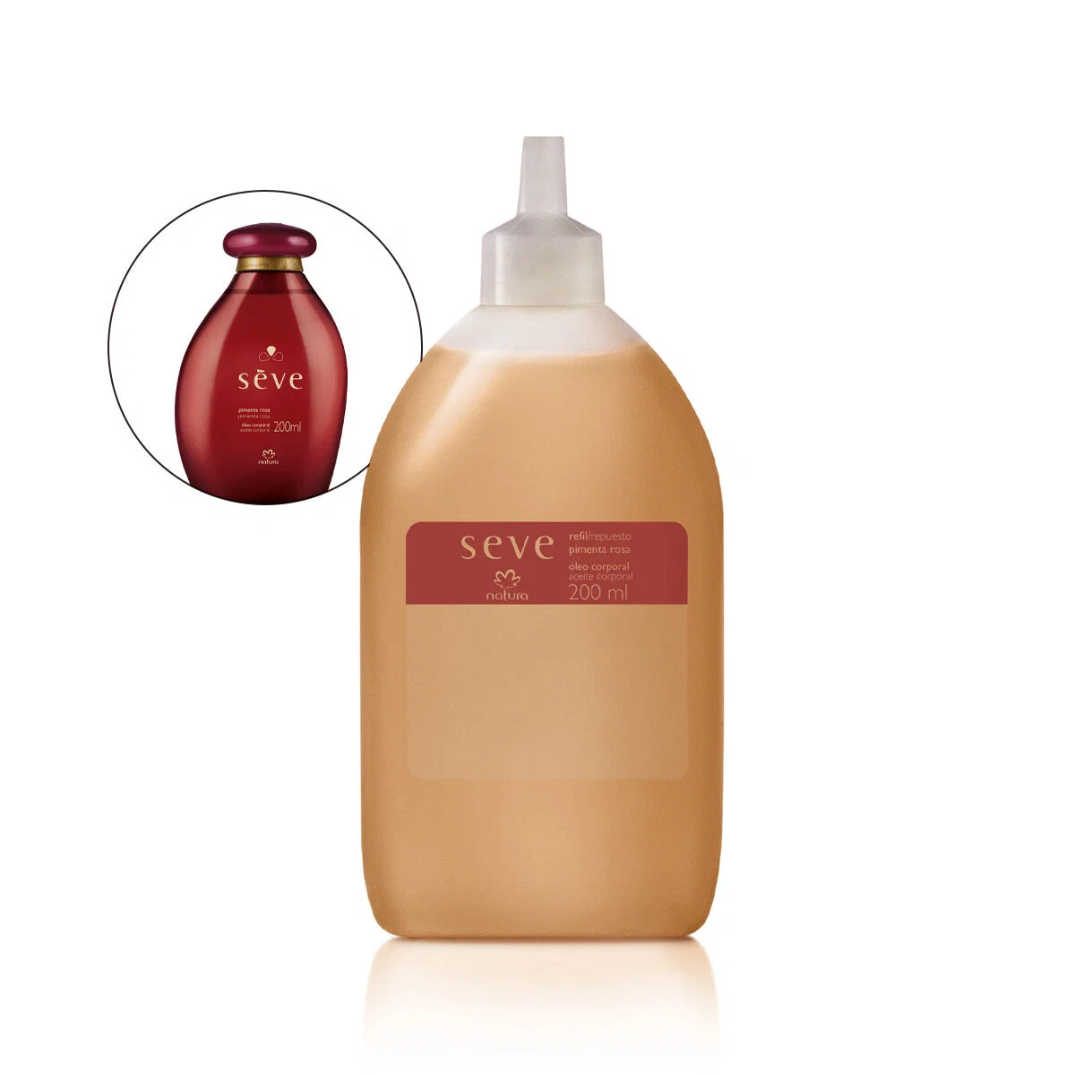 Refil Óleo Desodorante Corporal Sève Pimenta Rosa 200 ml