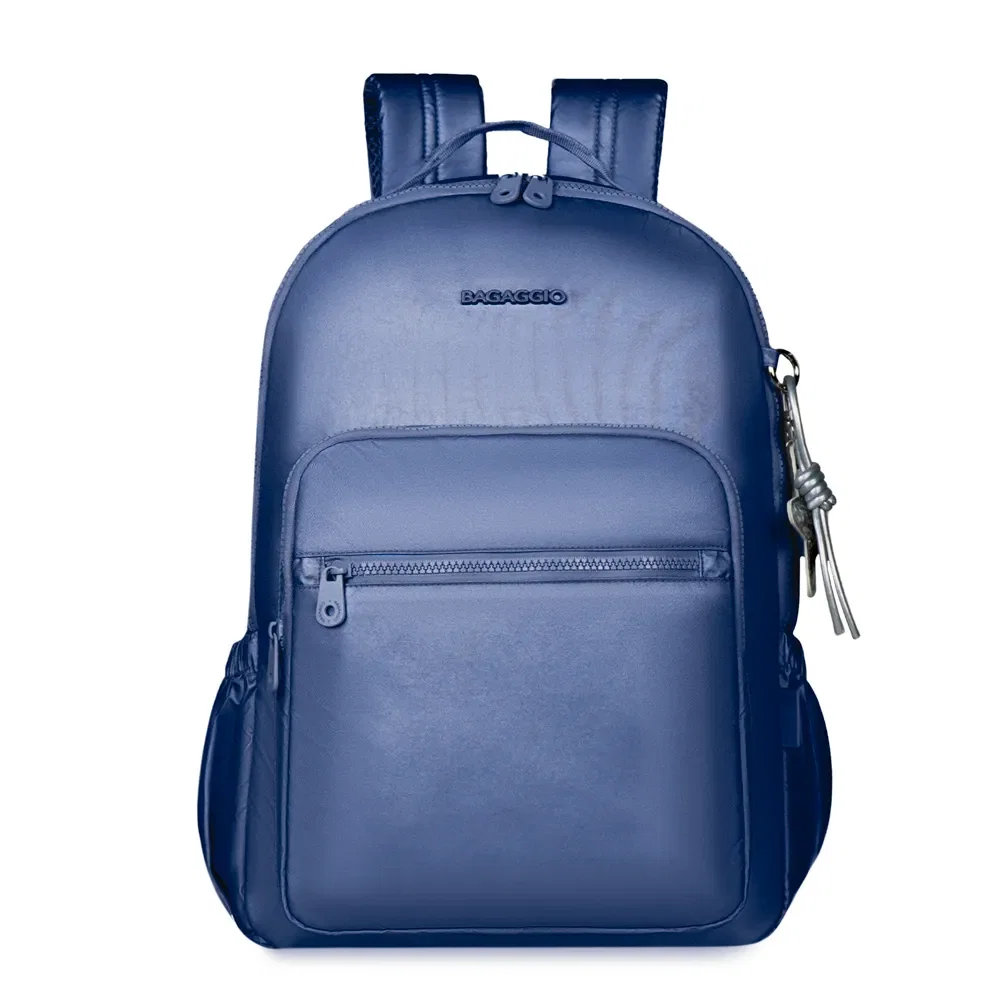 Mochila Escolar Feminina Juvenil Perolada Azul — imagem 1