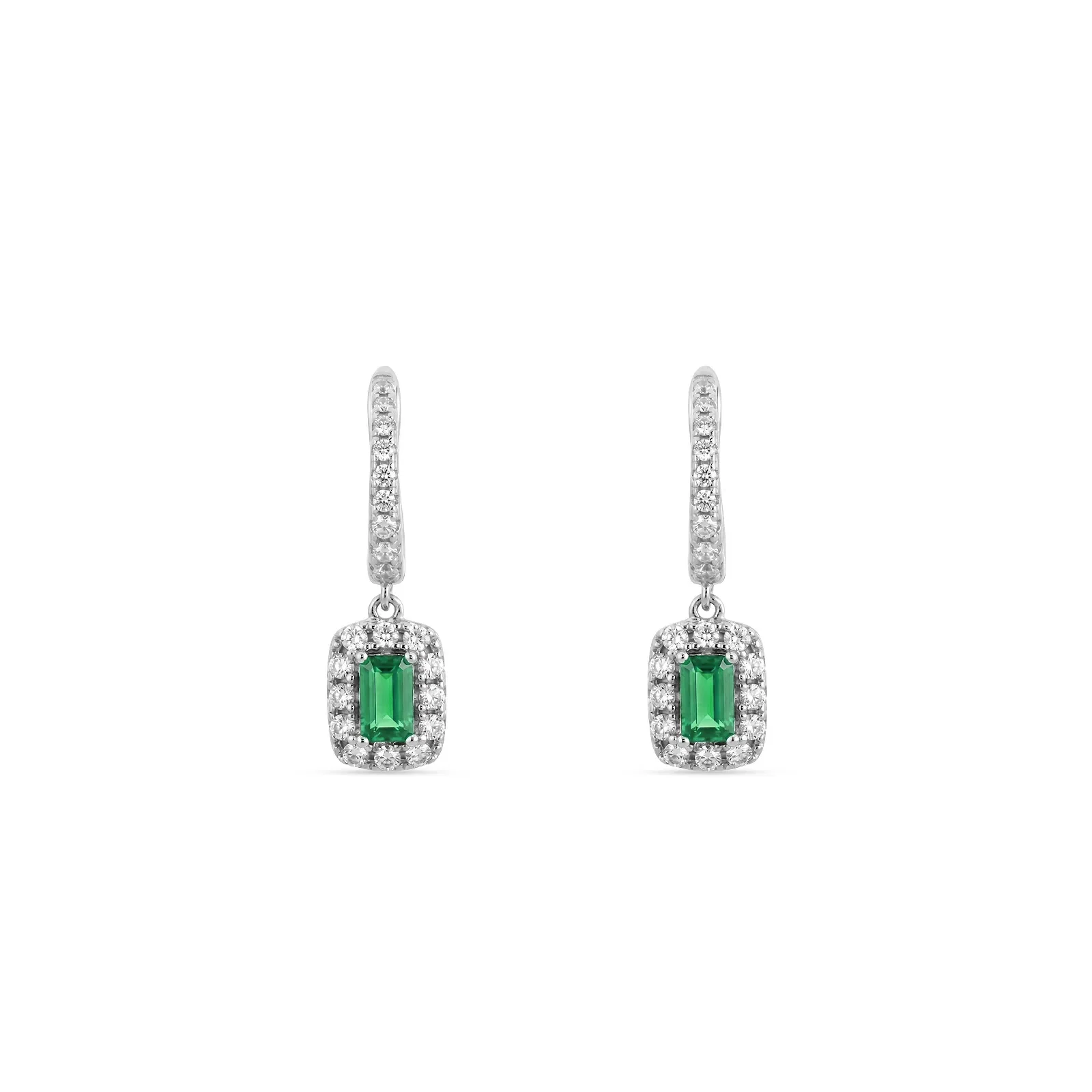 Argola Life Special em Prata 925 com Zircônia Verde e Incolor, 23,5mm — imagem 1