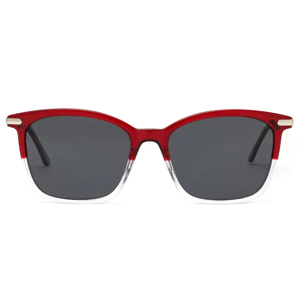 Óculos de Sol Life Clássico Vermelho e Transparente