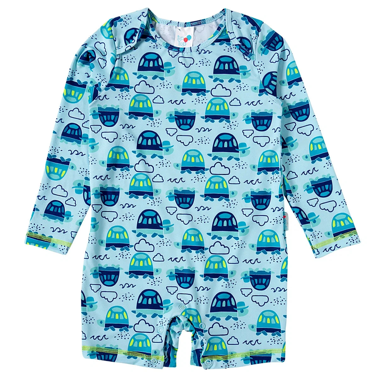 Macaquinho Praia Toddler Tartaruga Lycra Proteção Uv 50+ Tip Top