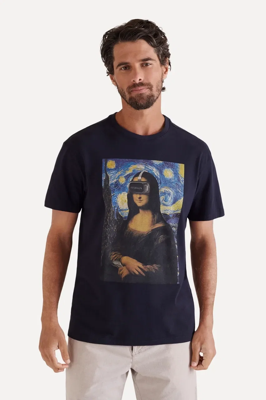 Camiseta Pf Estampada 3D Mona Vj