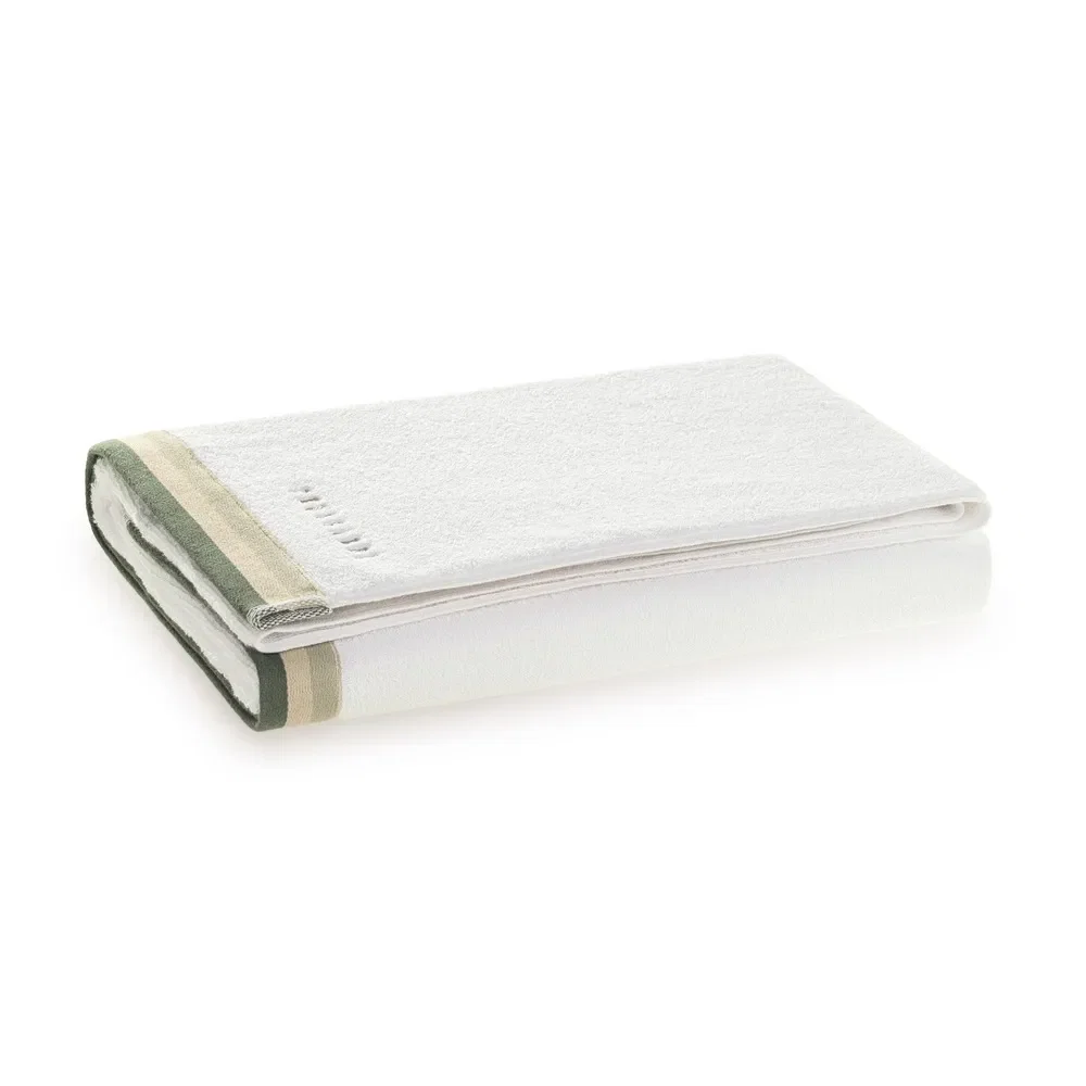 Toalha de Rosto Bordado 540g/m² Montello Branco / Pistacchio