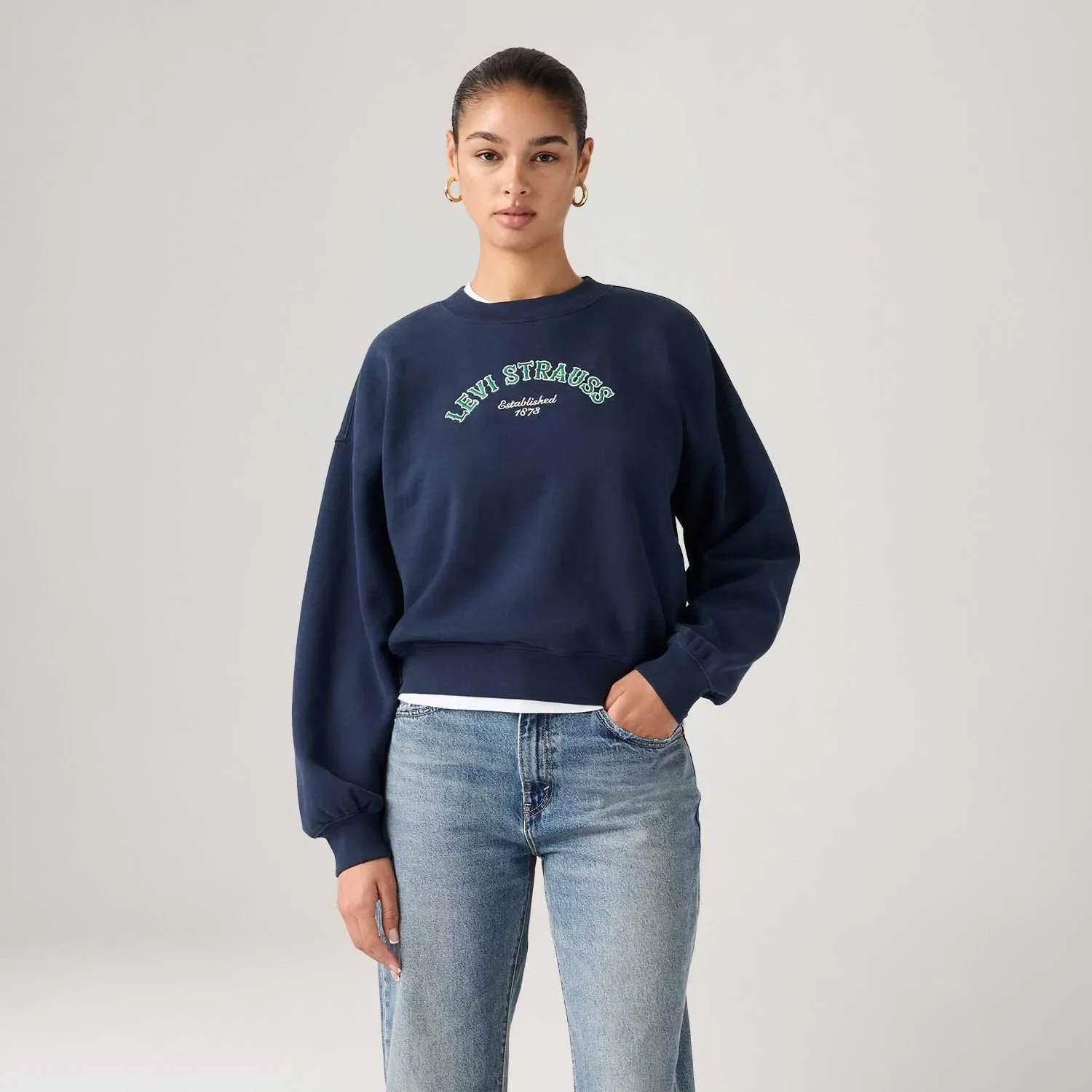 Moletom Levi's® Graphic Boxy Crewneck Azul — imagem 1