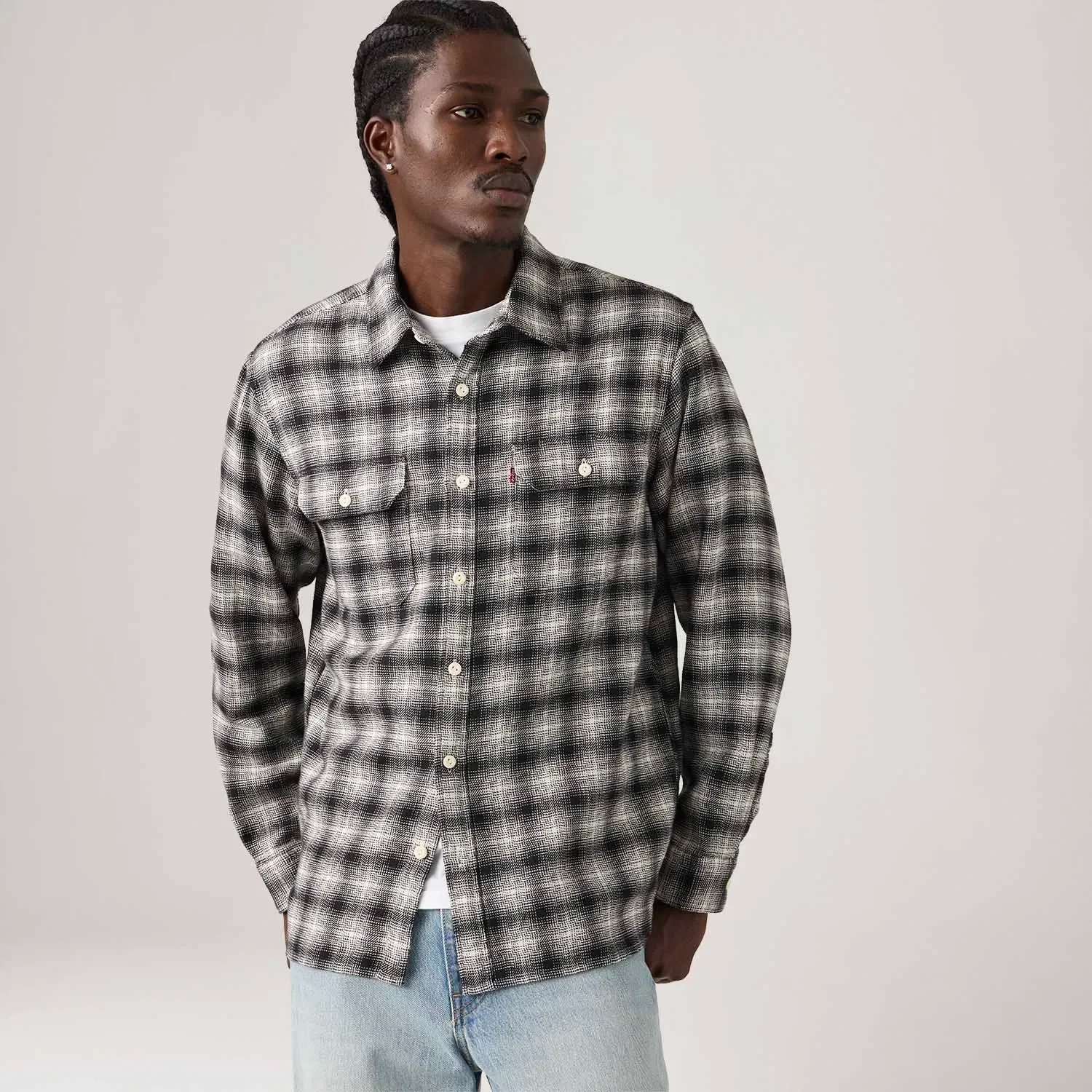 Camisa Levi's® Jackson Worker Xadrez Preta
