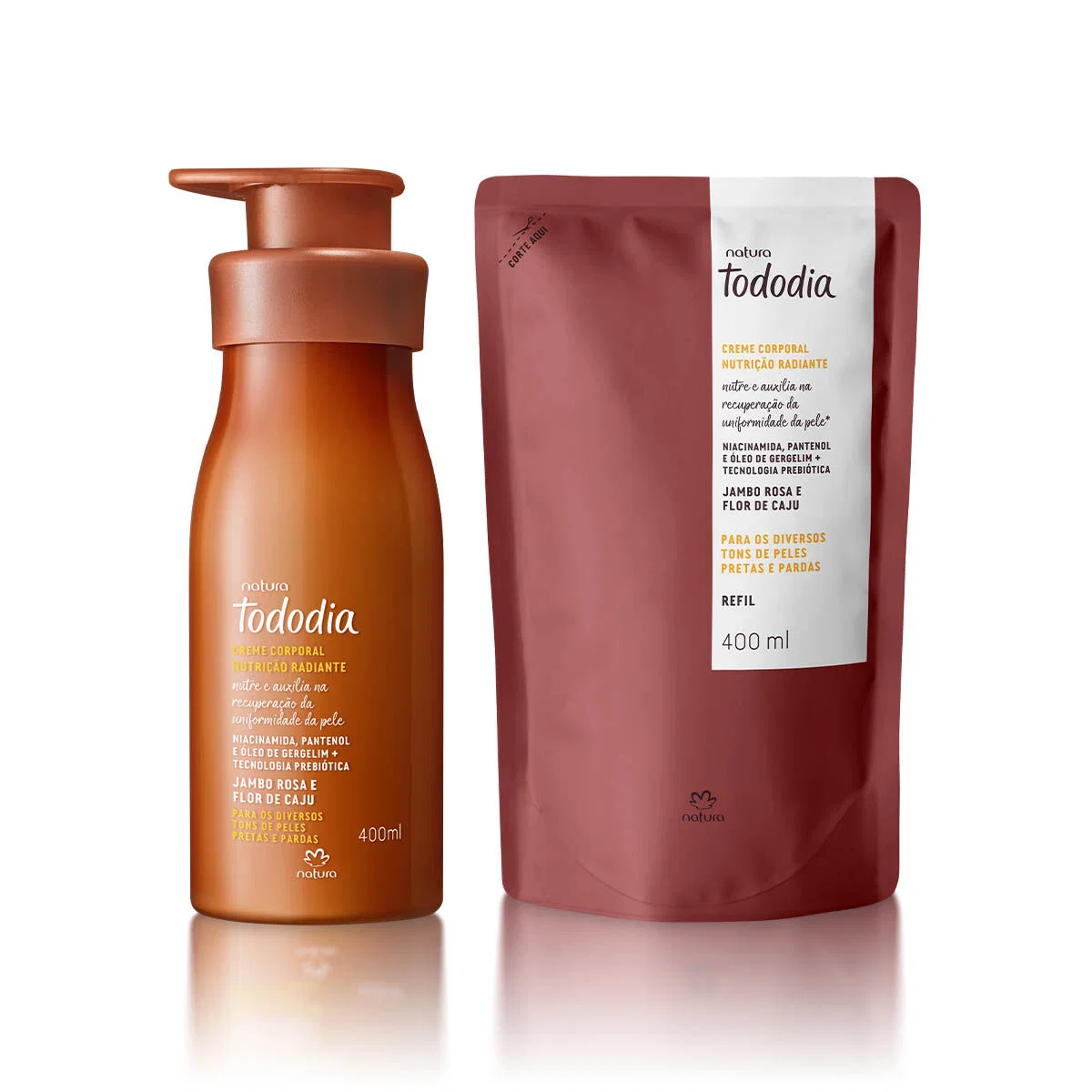 Kit Creme Nutritivo com Refil Tododia Jambo Rosa e Flor de Caju — imagem 1