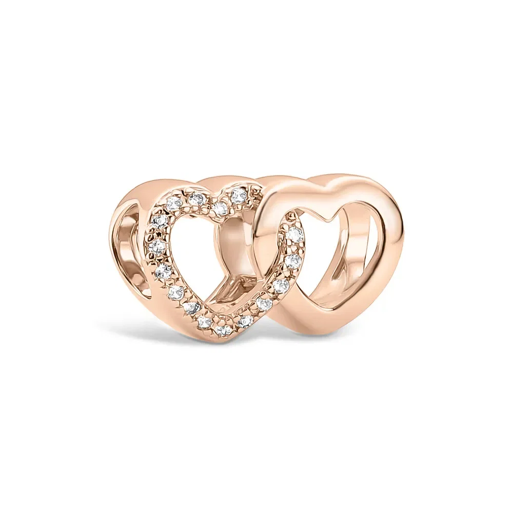 Separador Life Infinite Love em Liga Rosé com Banho de Ouro Rosé 18k e Pedras Incolores