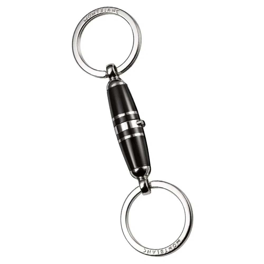 Chaveiro Montblanc Masculino Aço Prateado e Preto - 114565