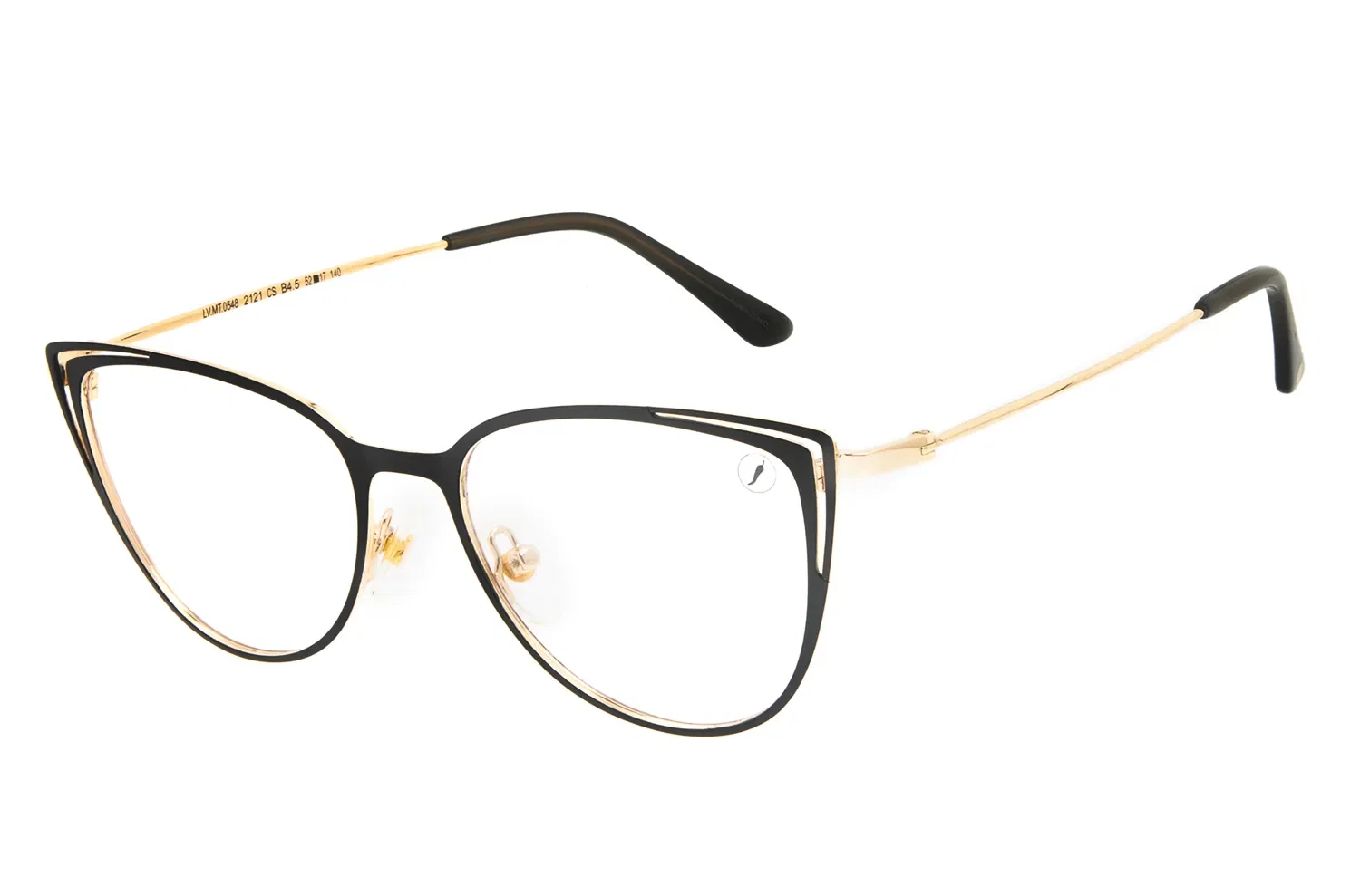 Armação Para Óculos de Grau Feminino Chilli Beans Cat Metal Brilho Dourado