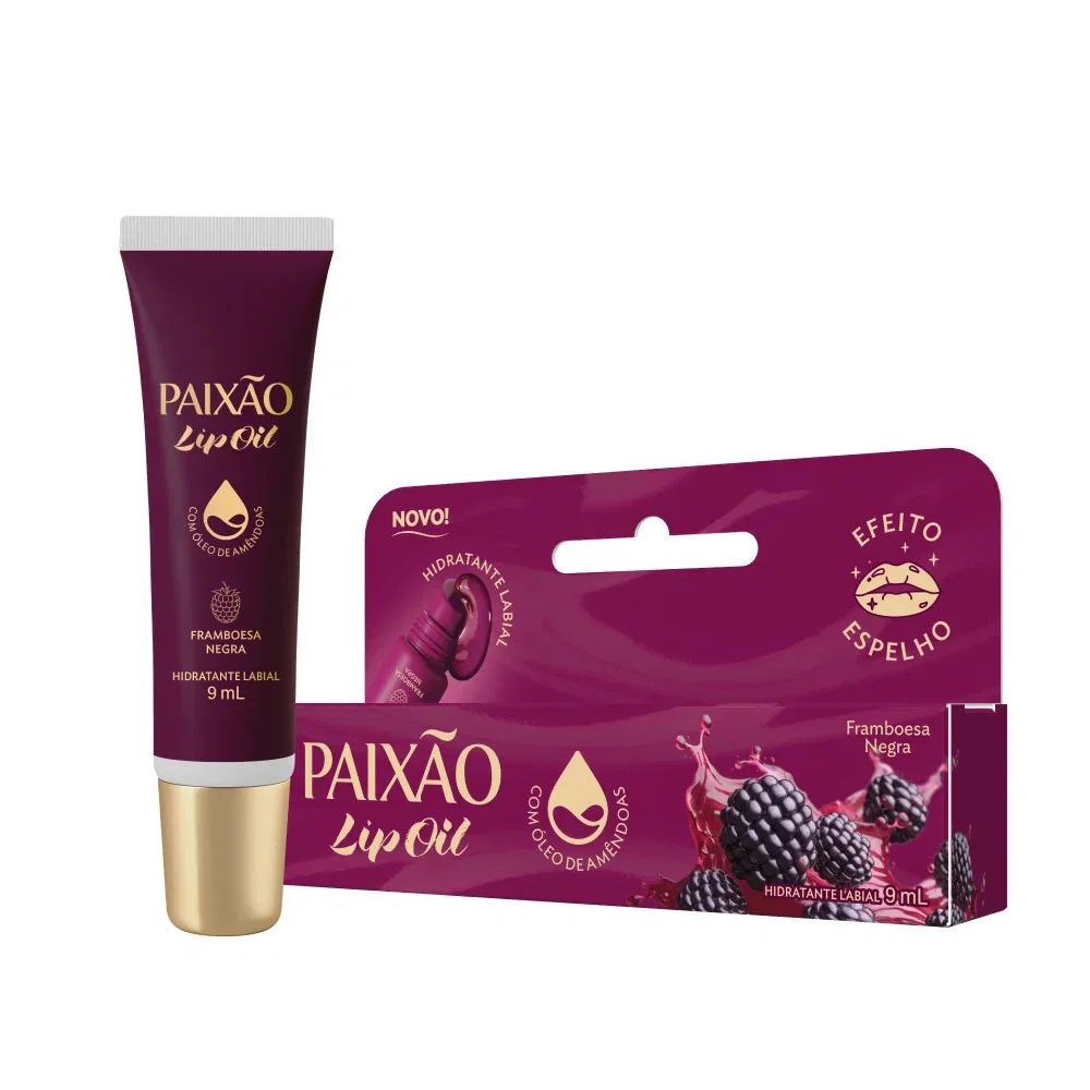 Hidratante Labial Paixão Lip Oil Framboesa Negra 9ml